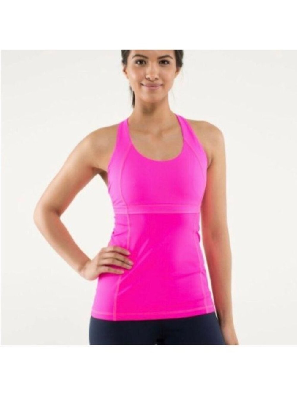 Lululemon Athletica Run: Fast Track Racerback Tank Top Size 6 Pink Womens Athlet